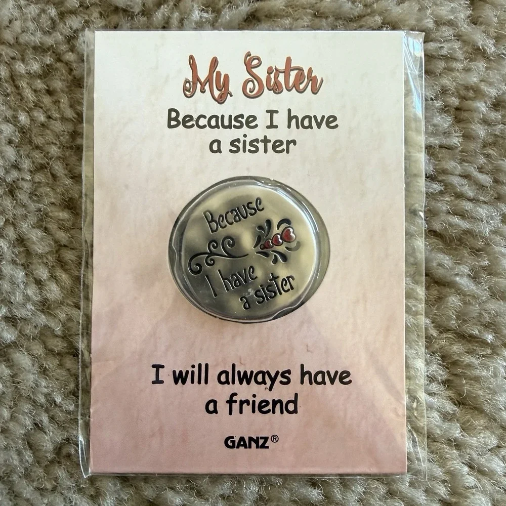 Ganz My Sister Pocket Token Charm Coin Friend Friendship Keepsake Gift NEW